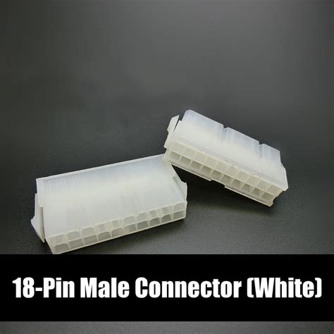 18 Pin Housing 42mm Pitch Male Connector W Pins White