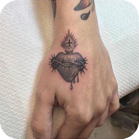 Sacred Heart Tattoo Hand Tattoos Sacred Heart Tattoos Tattoos For Women