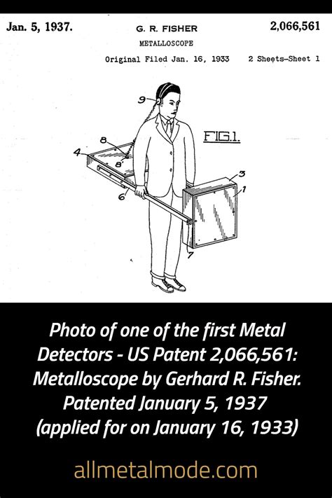 Photo Of One Of The First Metal Detectors Us Patent 2066561