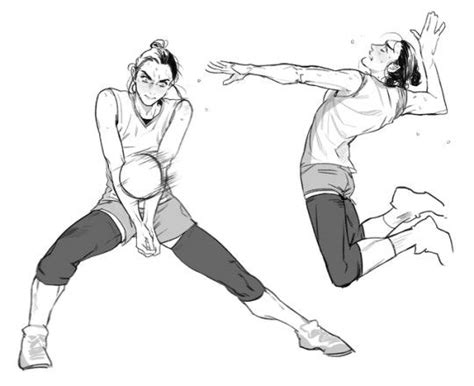Rey Volleyball Au By Pinkboota Volleyball Poses Volleyball Volleyball Drawing