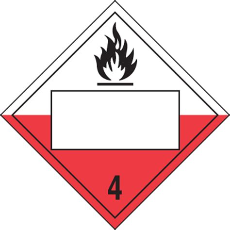 Hazard Class Spontaneously Combustible Blank Dot Placard Mpl Dg C