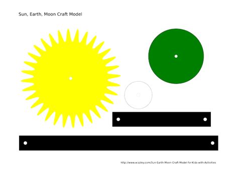 Sun Earth Moon Craft Model For Kids With Activities
