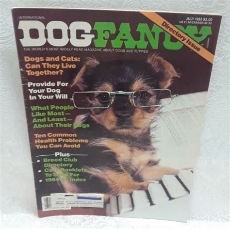 1985 Dog Fancy Magazine Puppy Wglasses Cover Directory Issue Ebay