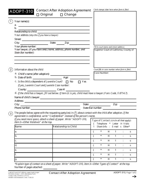 Form Adopt 310 Fill Out Sign Online And Download Fillable Pdf