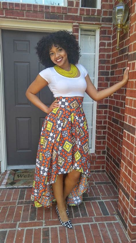 Ankara Skirt African Skirt African Wax High Low Skirt By Oludan African Skirts African