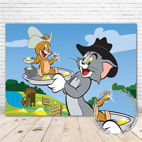 buy happy birthday tom and jerry party supplies backdrop 7x5 cartoon tom and jerry theme