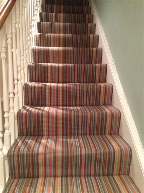Hall With Stripy Carpet Carpet Stairs Interior Stairs Patterned