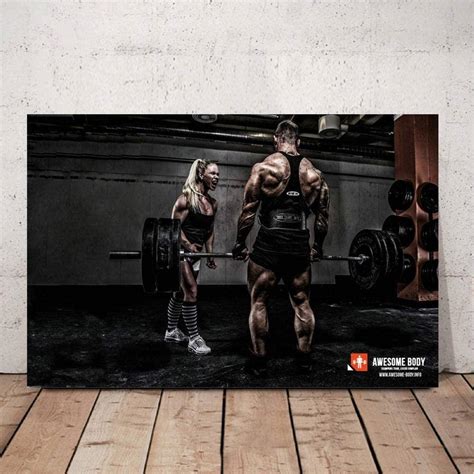 buy sexy man woman bodybuilding workout home gym decor motivational wall art fitness sexy canvas