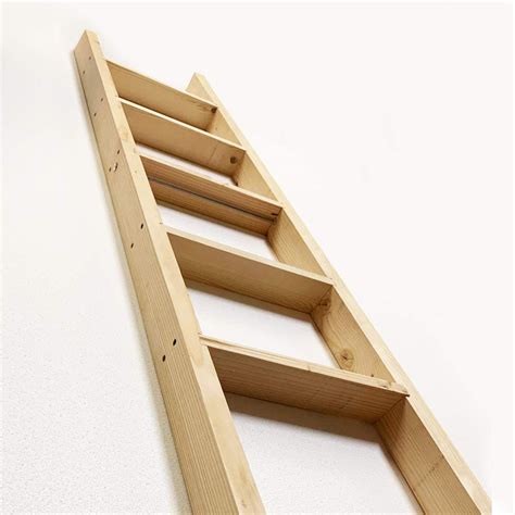 Pine Wood Ladder Library Ladder Unassembled Tfk Ldr Md4 6 7 8