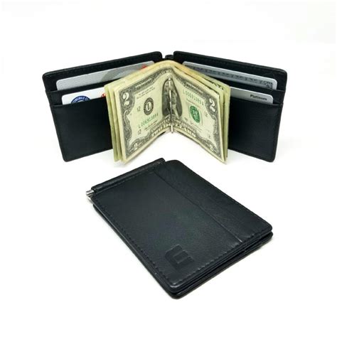 Sleek and compact, it measures just 4.25 by 2.75 inches. RFID Slim Spring Money Clip Wallet - Front Pocket Credit Card Holder