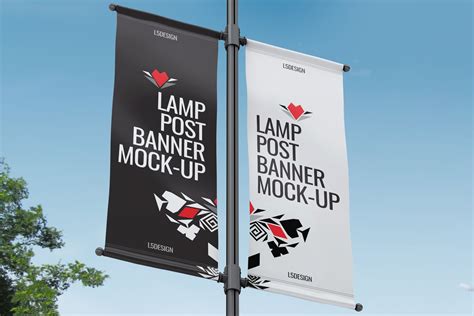 Lamp Post Banner Mock Up By L5design On Envato Elements Pole Banners