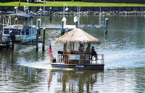 rehoboth beach delaware u s a august 13 2022 the small tiki bar floating by the bay in