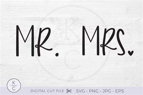 Mr And Mrs SVG Grafik Von Thekccollectiveco Creative Fabrica