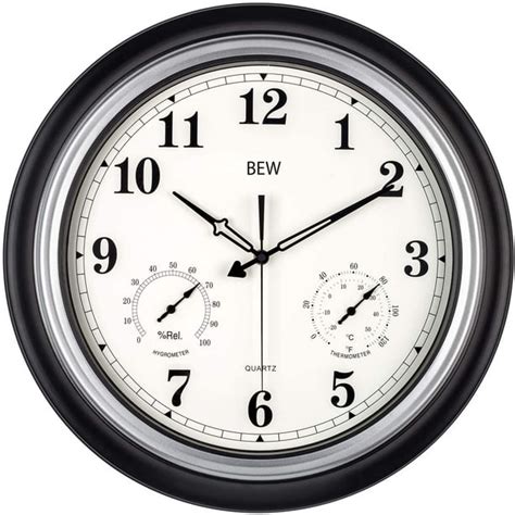 Large Outdoor Clock 18 Inch Waterproof Silent Wall Clock With