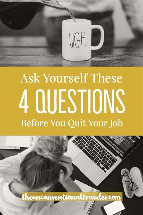 Should I Quit My Job — 4 Questions To Ask Yourself I Quit My Job
