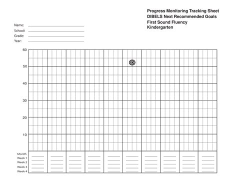progress monitoring tracking sheet child kindergarten