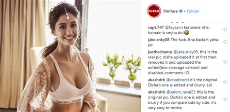 why disha patani digitally enhanced her calvin klein sports bra pic with deep cleavage for