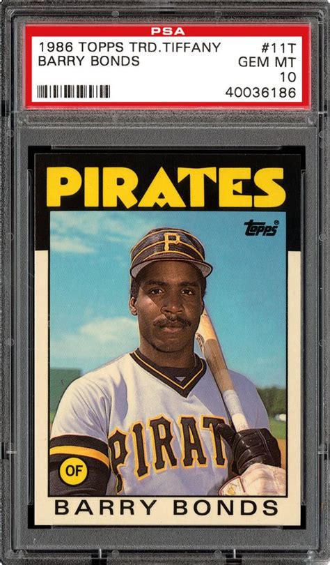 1987 fleer barry bonds rookie card #604 this is one of the most expensive barry bonds rookie cards. 1986 Topps Traded Tiffany Baseball Cards - PSA SMR Price Guide
