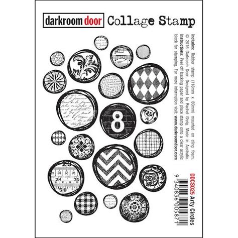 Darkroom Door Collage Cling Rubber Stamp Ddcs025 Arty Circles