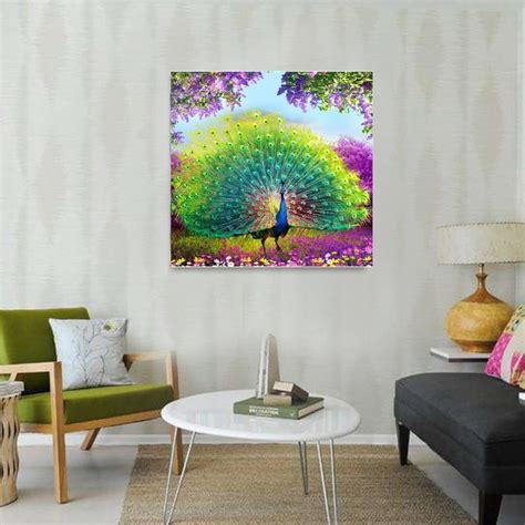 Beautiful Peacock 5d Diamond Painting Bring Good Luck Wealth Etsy