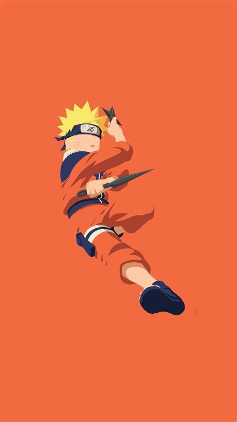 Minimal Naruto Uzumaki Art 1080x1920 Wallpaper Wallpaper Naruto