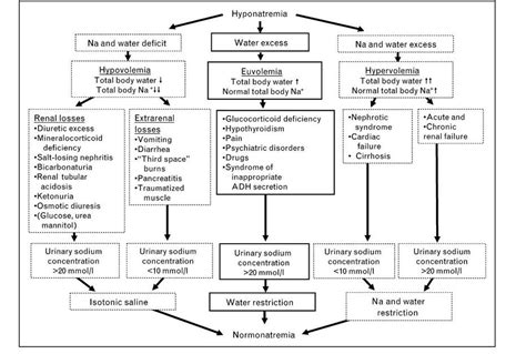 Hyponatremia Symptoms Causes Treatment Algorithm Levels Types