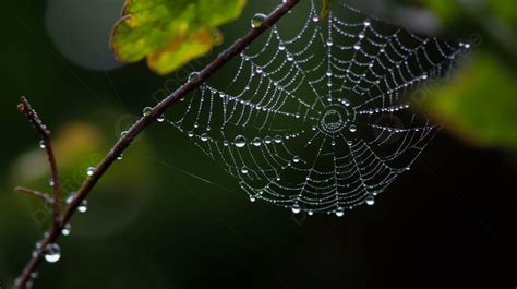 Spider Web With Dew Drops On It Background Drops On A Spiders Web Hd