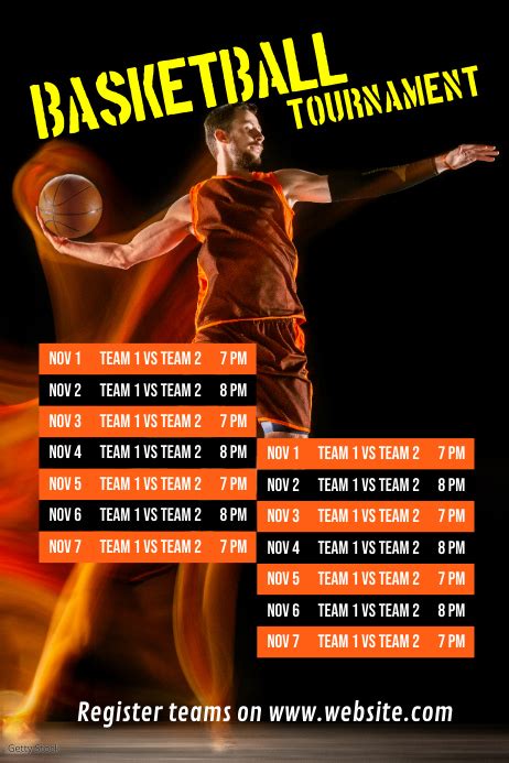 Sports Team Schedule Template Postermywall