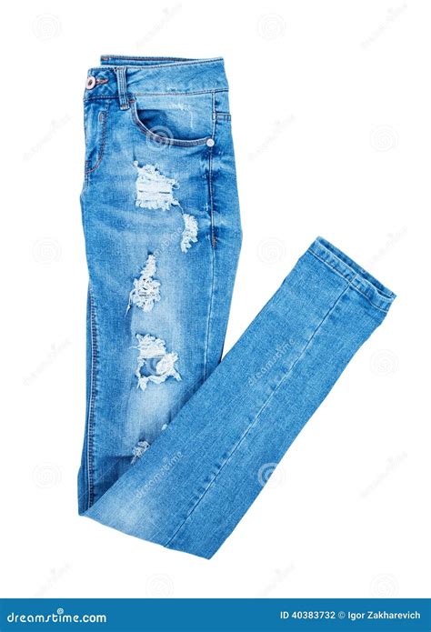 Blue Jeans Stock Photo Image Of Blue Women Isolated 40383732