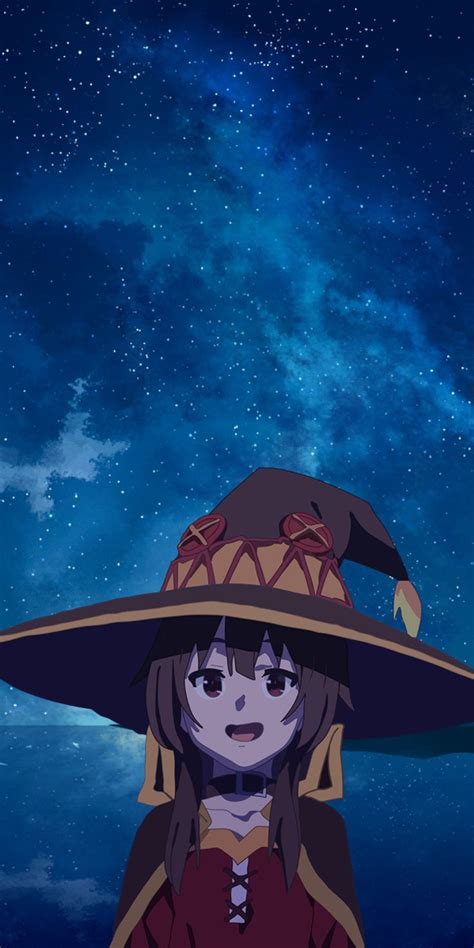Starry Night Megumin Konosuba 1080x2160 Anime Background Anime