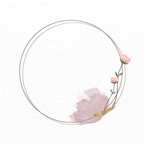 Download Premium Vector Of Blooming Round Floral Frame Vector 1201212
