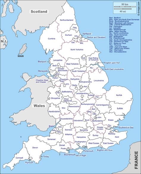 Printable Uk Map With Counties