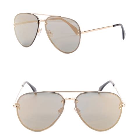 Celine Mirror Aviator Sunglasses Cl 41391s Gold 160471