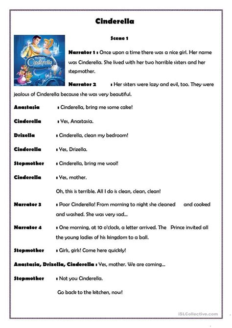 Cinderella English Esl Worksheets For Distance Learning And Physical