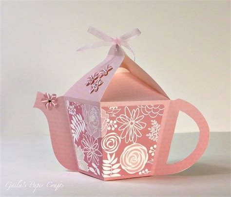 Teapot Treat Box Made With Cricut Explore From Gem SCottage SVG Files