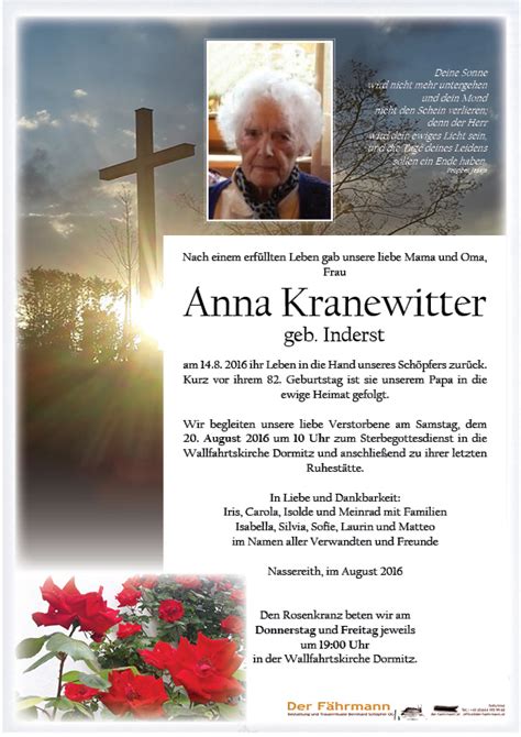 Todesanzeigen Archives - Der Fährmann