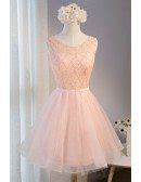 Gorgeous Short Tulle Homecoming Dresses Princess Ball Gown Scoop Neck