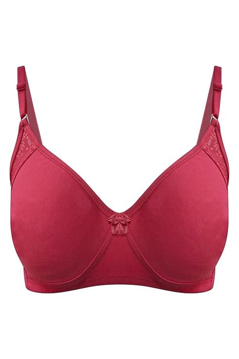 Buy Cotton Rich Non-Padded Non-Wired T-Shirt Bra with Lace Online India 