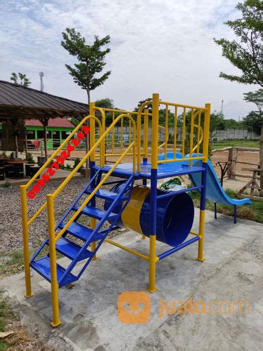 Playground Besi Terowongan Perosotan Fiber Mainan Tk Dan Taman Di Kota