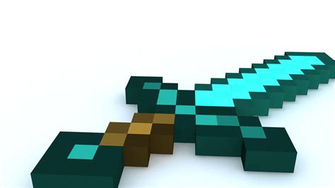 3d Minecraft Diamond Sword Images And Photos Finder