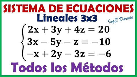 Sistema De Ecuaciones 3x3 Método De Reducción Sustitución Igualación