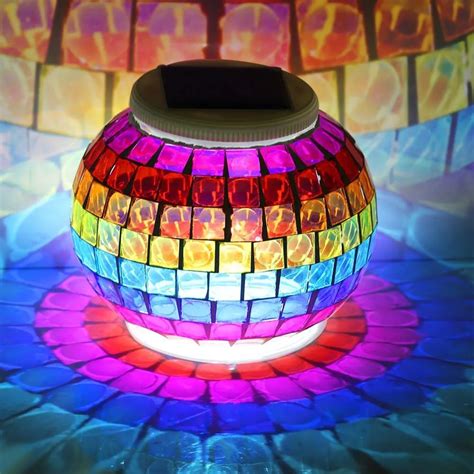 Buy Coquimbo Solar Power Night Light Mosaic Glass