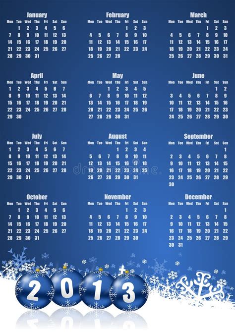 Calendar For Years 2012 2017 Stock Illustration Illustration Of