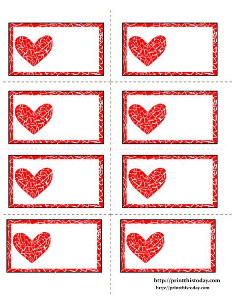 Free printable pinwheel template that can be customized online. Free Printable Hearts Labels