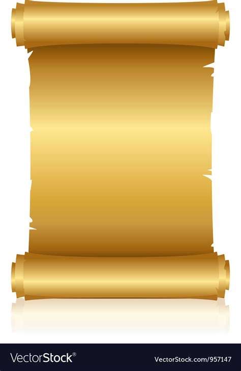 Gold Shiny Scroll Royalty Free Vector Image Vectorstock