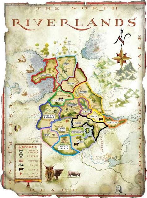 Revised Maps Of The Seven Kingdoms Game Of Thrones Art Fantasy Map