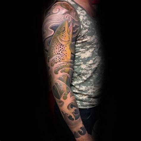 Trout tattoo designs trout tattoo remove this. 60 Trout Tattoo Designs For Men - Freshwater Fish Ink Ideas