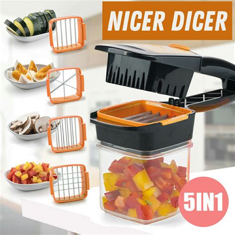 Nicer Quick 5 In 1 Dicer Fruit And Vegetable Cutter Set Shopznowpk