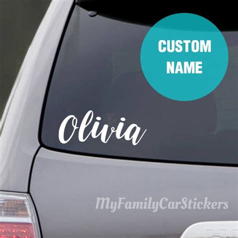 Custom Name Decal Car Name Decal Car Name Sticker Custom Etsy
