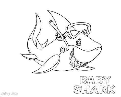 The drawing is not very complicated, but if you have. 11 Baby Shark Coloring Pages Free Printable For Kids Easy ...